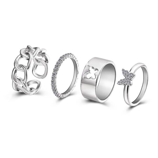 wedding rings trendy butterfly ring for women and men geometric hollow out 4 -piece set engagement friendship fashion jewelry, Slivery;golden
wedding rings trendy butterfly ring for women and men geometric hollow out 4 -piece set engagement friendship fashion jewelry, Slivery;golden