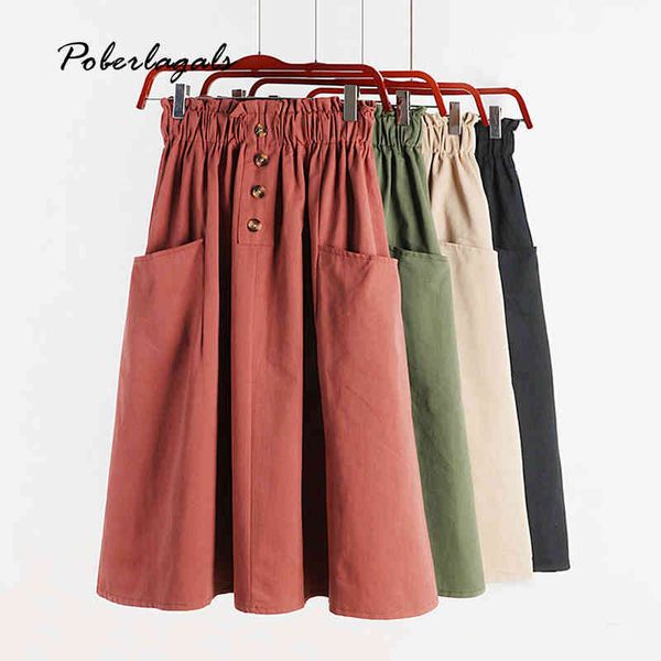 summer autumn women single-breast skirt wild pocket high waist fashion female retro slim sweet midi s 210420, Black
summer autumn women single-breast skirt wild pocket high waist fashion female retro slim sweet midi s 210420, Black