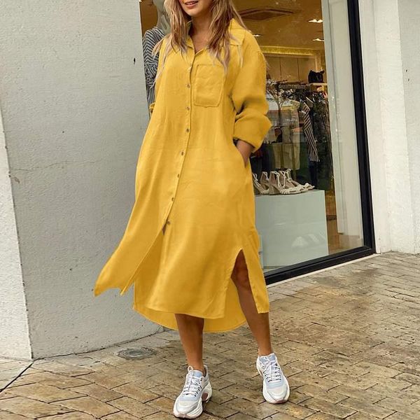 casual dresses vonda women shirt dress 2021 long sleeve lapel button down party femme bohemian vestidos ladies beach sundress, Black;gray
casual dresses vonda women shirt dress 2021 long sleeve lapel button down party femme bohemian vestidos ladies beach sundress, Black;gray