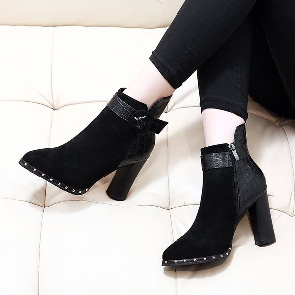 boots casual solid back pointed toe womens ankle short leisure mature vintage classics fashion winter big size shoes h0136 9ija, Black
boots casual solid back pointed toe womens ankle short leisure mature vintage classics fashion winter big size shoes h0136 9ija, Black