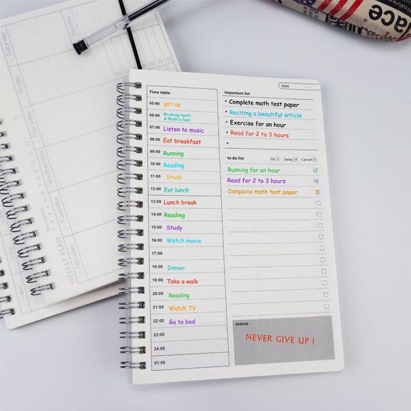 notepads 2021 notebooks agenda daily weekly monthly plan spiral organizer a5 note books transparent schedule planner, Purple;pink
notepads 2021 notebooks agenda daily weekly monthly plan spiral organizer a5 note books transparent schedule planner, Purple;pink