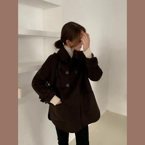 women's wool & blends cashmere coat female puyuan han edition of fund 2021 autumn winters order paragraph toward a christmas, Black
women's wool & blends cashmere coat female puyuan han edition of fund 2021 autumn winters order paragraph toward a christmas, Black