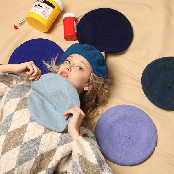 stingy brim hats women's cap for female winter hat 100% wool berets solid flat kpop felt cute girl elegant art simplicity blm008, Blue;gray
stingy brim hats women's cap for female winter hat 100% wool berets solid flat kpop felt cute girl elegant art simplicity blm008, Blue;gray