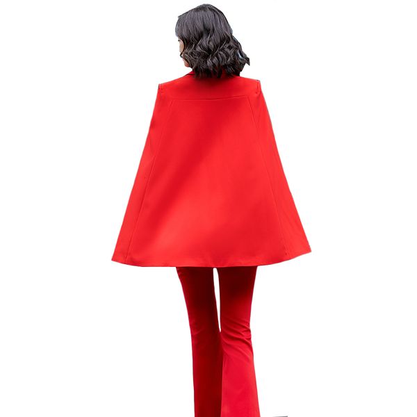 women's suits & blazers 2021 latest fashion women bat sleeve pant suit ladies jacket blazer and trousers red apricot black 2 piece set, White;black
women's suits & blazers 2021 latest fashion women bat sleeve pant suit ladies jacket blazer and trousers red apricot black 2 piece set, White;black