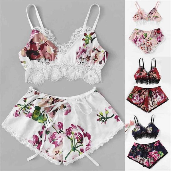 pyjama sets femme v neck women sleepwear silk lace satin floral camisole pajamas lingerie shorts set pijama mujer, Black;red
pyjama sets femme v neck women sleepwear silk lace satin floral camisole pajamas lingerie shorts set pijama mujer, Black;red