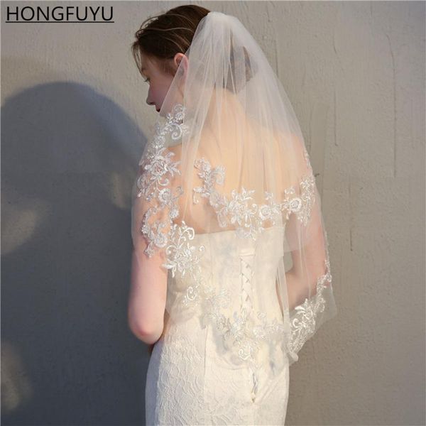 bridal veils hongfuyu white ivory 2 layers wedding veil with comb in stock short lace edge accesssories velo de novia corto, Black
bridal veils hongfuyu white ivory 2 layers wedding veil with comb in stock short lace edge accesssories velo de novia corto, Black