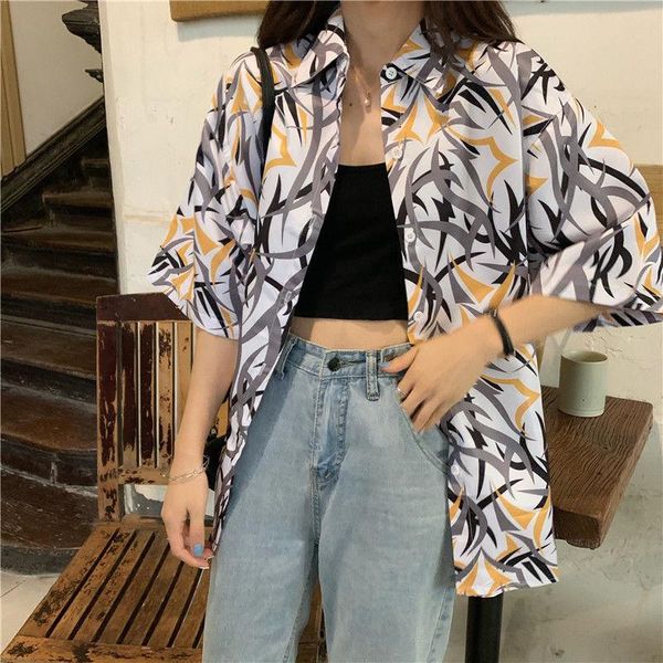 harajuku blouse summer short sleeve button up shirt for women ladies korean clothes hip hop streetwear ulzzang clothing women's blouse, White
harajuku blouse summer short sleeve button up shirt for women ladies korean clothes hip hop streetwear ulzzang clothing women's blouse, White