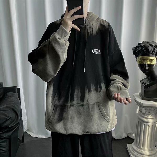 make fleece qiu dong han edition men's loose long-sleeved hooded gradient 210520, Black
make fleece qiu dong han edition men's loose long-sleeved hooded gradient 210520, Black