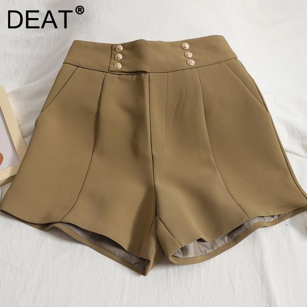 women's shorts deat women solid zipper button high waist straight casual temperament fashion black spring summer 2021 11j0006, White;black
women's shorts deat women solid zipper button high waist straight casual temperament fashion black spring summer 2021 11j0006, White;black