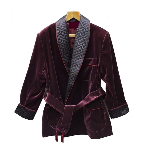 mens smoking jacket burgundy velvet tuxedos robes blazer new year party wear wedding coat outfit, Black;gray
mens smoking jacket burgundy velvet tuxedos robes blazer new year party wear wedding coat outfit, Black;gray