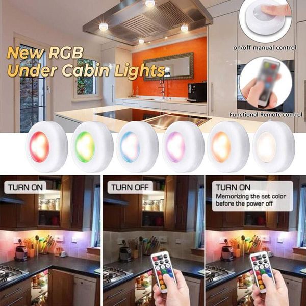 remote controlled color-changing night light led under cabinet rgb mini lamp party kitchen stair wall
remote controlled color-changing night light led under cabinet rgb mini lamp party kitchen stair wall