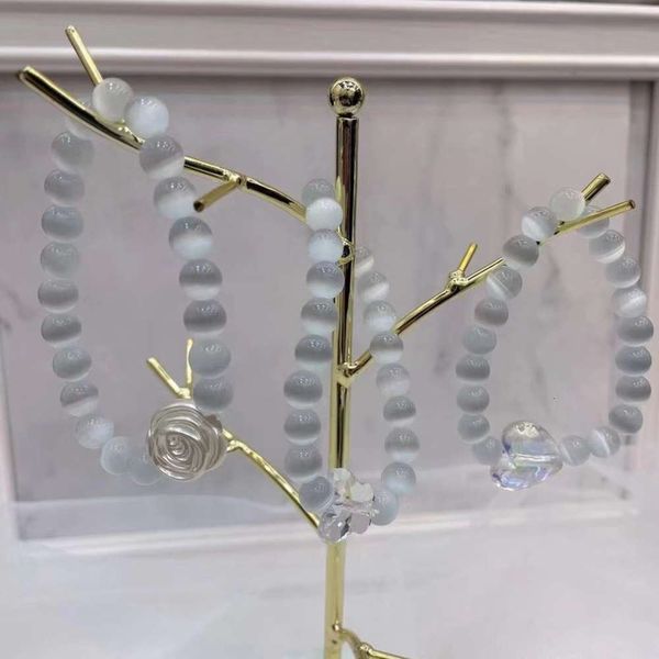 2021 new opal beaded korean version simple rose hand ornament love crystal bracelet, Black
2021 new opal beaded korean version simple rose hand ornament love crystal bracelet, Black