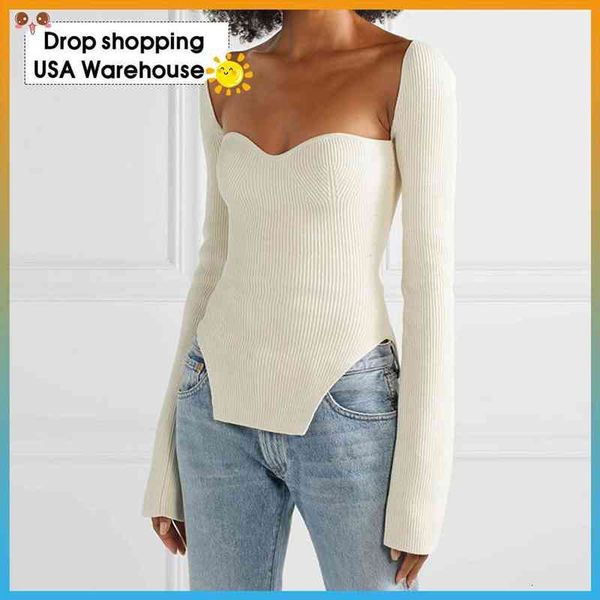 french elegant square slimming curve hem split solid sweater casual autumn winter black pullover solid jumper knit, White;black
french elegant square slimming curve hem split solid sweater casual autumn winter black pullover solid jumper knit, White;black