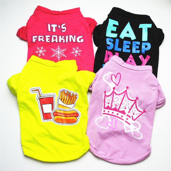 Pet Dog Clothes Puppy Pet Costume Cartoon Dog Clothing Small Dogs Shirt Vest Sleeveless Dog Outwear Pet Supplies 7 Colors BT1074, Send randomly
Pet Dog Clothes Puppy Pet Costume Cartoon Dog Clothing Small Dogs Shirt Vest Sleeveless Dog Outwear Pet Supplies 7 Colors BT1074, Send randomly