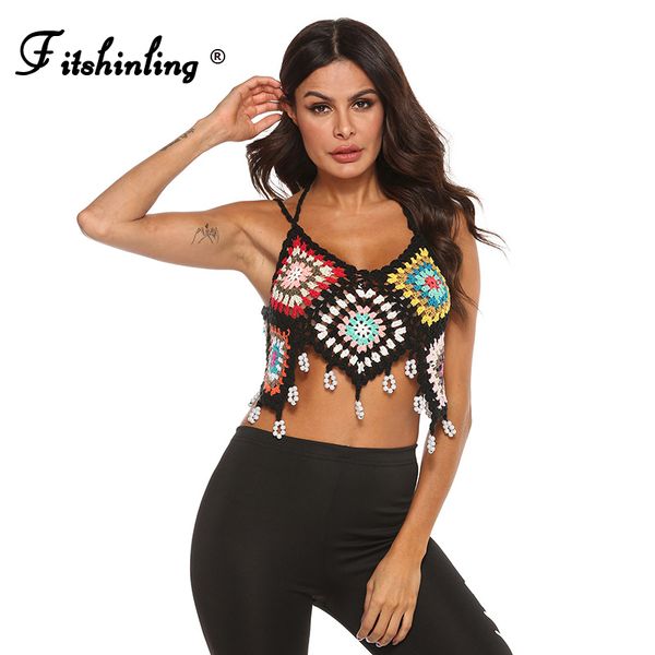 fitshinling beaded tassel crochet crop summer clothes for women handmade bohemian camis beach bla halter tanks
fitshinling beaded tassel crochet crop summer clothes for women handmade bohemian camis beach bla halter tanks