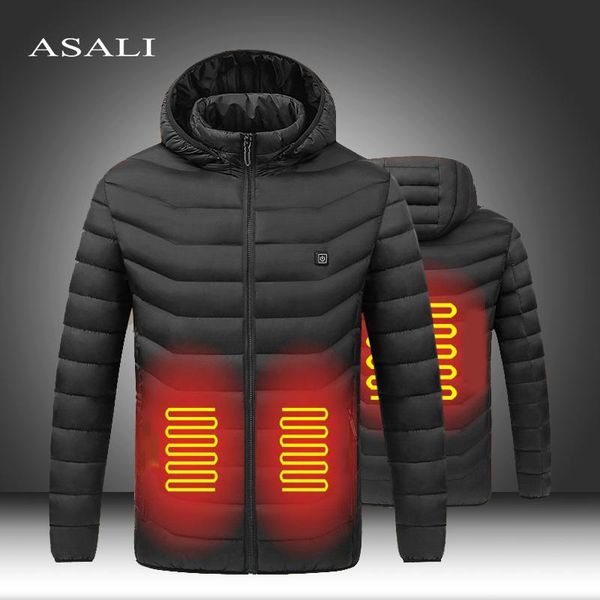 men's down & parkas 5 areas heated jacket usb men women battery thermal coat winter outdoor electric heating jackets warm sports clothi, Black
men's down & parkas 5 areas heated jacket usb men women battery thermal coat winter outdoor electric heating jackets warm sports clothi, Black