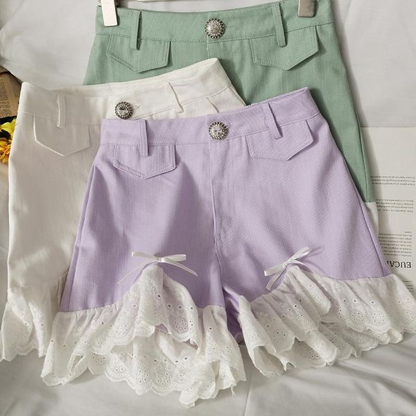 korean style lace bow patchwork shorts women vintage high waist streetwear bottom chic sweet female short pants women's, White;black
korean style lace bow patchwork shorts women vintage high waist streetwear bottom chic sweet female short pants women's, White;black