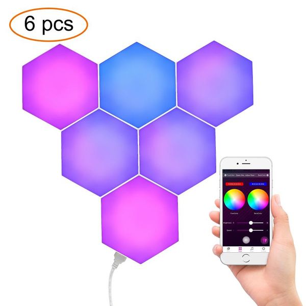 6pcs hexagon lamp honeycomb modular light bluetooth wall combination night usb powered ambient
6pcs hexagon lamp honeycomb modular light bluetooth wall combination night usb powered ambient