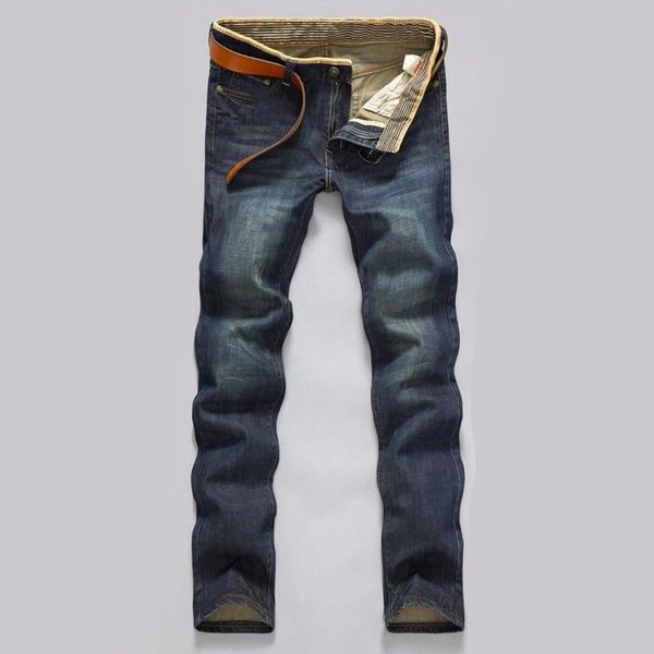 men casual mid-rise classic straight denim jeans long broek comfortable loose fit new brand menswear man, Blue
men casual mid-rise classic straight denim jeans long broek comfortable loose fit new brand menswear man, Blue