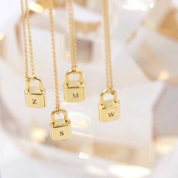 a-z alphabet initial padlock necklace stainless steel chain collares english letters lock pendant necklaces christmas gifts bff, Silver
a-z alphabet initial padlock necklace stainless steel chain collares english letters lock pendant necklaces christmas gifts bff, Silver