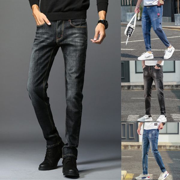 Men's 2021 spring and autumn Harlan jeans Korean straight elastic Leggings slim casual pants, Blue
Men's 2021 spring and autumn Harlan jeans Korean straight elastic Leggings slim casual pants, Blue