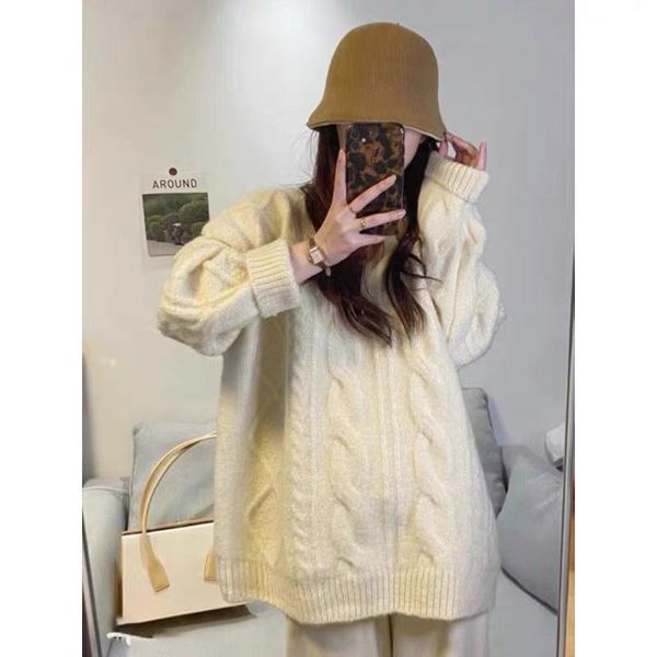 women's sweaters autumn winter o-neck knitted jumpers for women casual thicken loose long sleeve sweater female solid pullovers d294, White;black
women's sweaters autumn winter o-neck knitted jumpers for women casual thicken loose long sleeve sweater female solid pullovers d294, White;black
