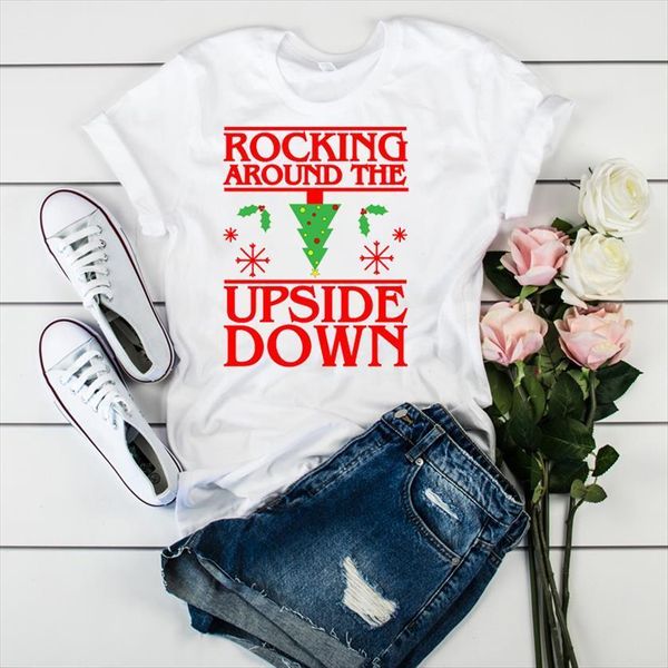 tree upside down printed womens short sleeve loose tee female clothes graphic, White
tree upside down printed womens short sleeve loose tee female clothes graphic, White