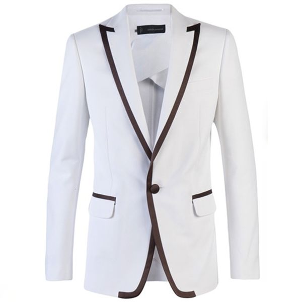 men's suits & blazers custom made to measure bespoke suit,classic tuxedo blazer in white and brown trim pants,tailored, White;black
men's suits & blazers custom made to measure bespoke suit,classic tuxedo blazer in white and brown trim pants,tailored, White;black