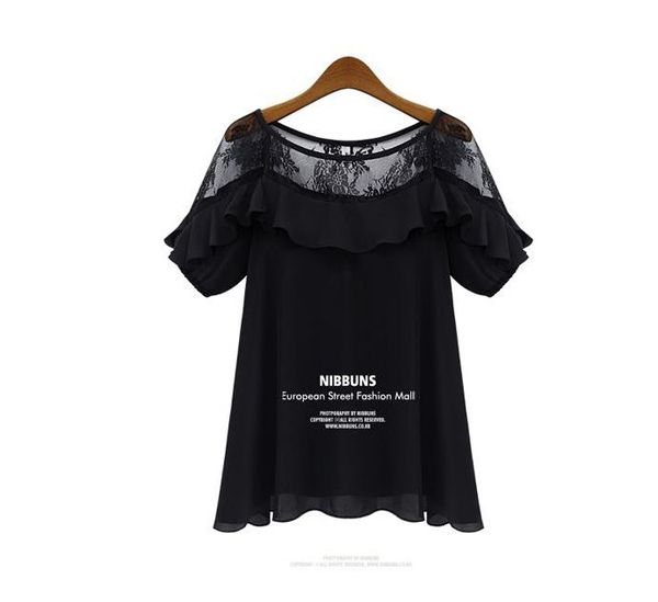 women's blouses & shirts fashion ladies' chiffon lace hollow out short sleeve o-neck ol casual slim brand designer, White
women's blouses & shirts fashion ladies' chiffon lace hollow out short sleeve o-neck ol casual slim brand designer, White