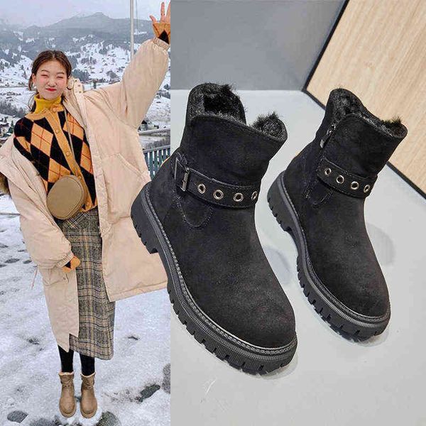 thick bottom snow boots women's winter fur one 2021 plush warm northeast short barrel martin, Black
thick bottom snow boots women's winter fur one 2021 plush warm northeast short barrel martin, Black