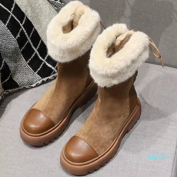 boots women's platform suede waterproof snow boot for women with fur chunky black female winter shoes high bota
boots women's platform suede waterproof snow boot for women with fur chunky black female winter shoes high bota