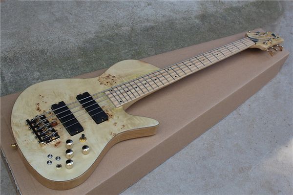 fode 5 strings natural ash burl spalted maple electric bass guitar neck through body, abalone butterfly, gold hardware
fode 5 strings natural ash burl spalted maple electric bass guitar neck through body, abalone butterfly, gold hardware