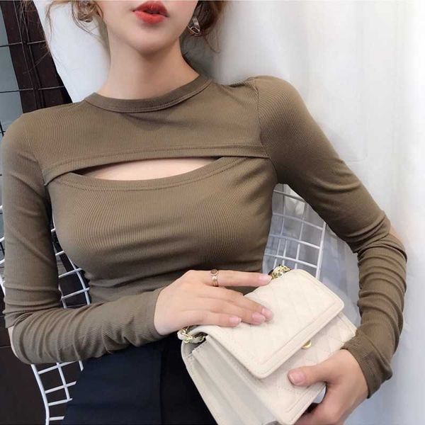 basic t shirt spring women cotton -shirts ribbed knit ee long sleeve shirt o neck 's op 210601, White
basic t shirt spring women cotton -shirts ribbed knit ee long sleeve shirt o neck 's op 210601, White