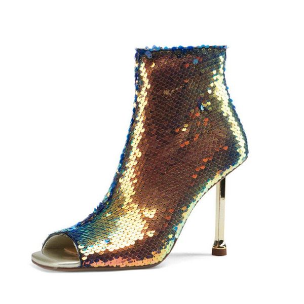 boots fashion zipper summer sequined leather thin high heels 2021 arrival open-toed party shoes woman, Black
boots fashion zipper summer sequined leather thin high heels 2021 arrival open-toed party shoes woman, Black