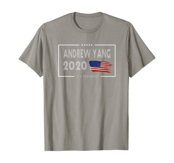 mens andrew yang 2020 for 46th president campaign t-shirt, White;black