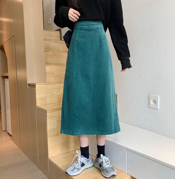 line japanese harajuku autumn winter women skirt high waist solid female korean streetwear elegant long skirts plus size, Black
line japanese harajuku autumn winter women skirt high waist solid female korean streetwear elegant long skirts plus size, Black
