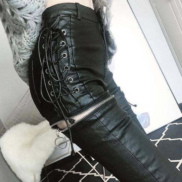 women's jeans streetwear women high waist leather pants pu elegant skinny trousers fashion zipper hollow-out pencil clothing nvay, Blue
women's jeans streetwear women high waist leather pants pu elegant skinny trousers fashion zipper hollow-out pencil clothing nvay, Blue