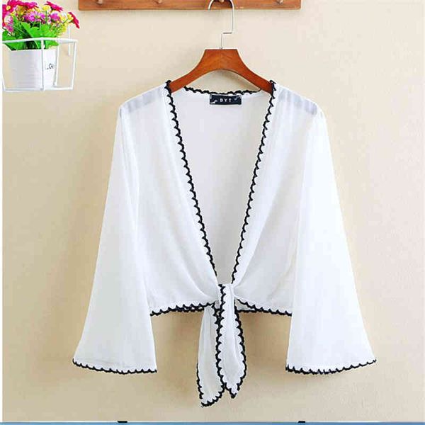women's suits & blazers fashion small shawl jacket women summer chiffon sun protection thin short coats female casual cardigan sun, White;black
women's suits & blazers fashion small shawl jacket women summer chiffon sun protection thin short coats female casual cardigan sun, White;black