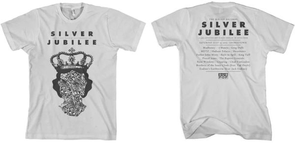 sub pop jubilee t-shirt w/ band lineup: mudhoney j mascis father john misty, White;black
sub pop jubilee t-shirt w/ band lineup: mudhoney j mascis father john misty, White;black