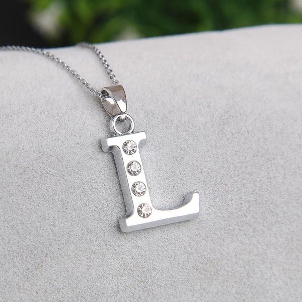 pendant necklaces letter l glittering and charming crystal initials necklace for mother daughter sister aunt birthday gifts, Silver
pendant necklaces letter l glittering and charming crystal initials necklace for mother daughter sister aunt birthday gifts, Silver