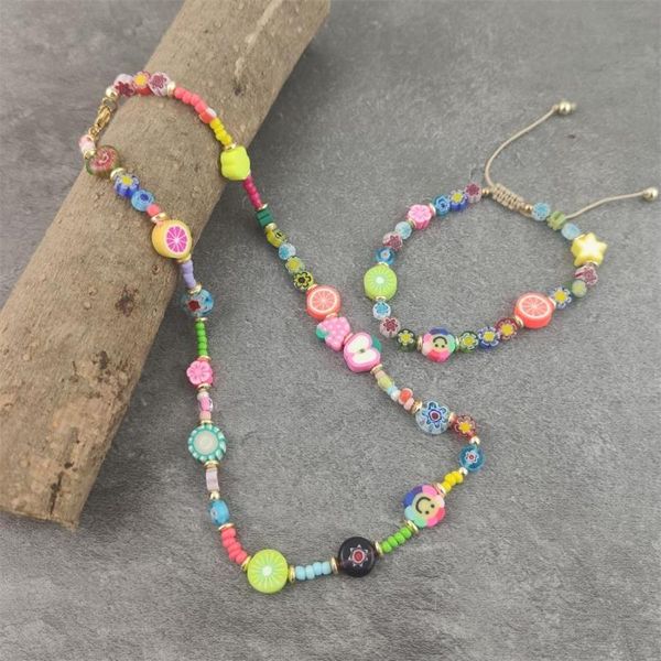 pendant necklaces bohemian colorful flower glass beads weaving handmade necklace set clavicle chain choker jewelry, Silver
pendant necklaces bohemian colorful flower glass beads weaving handmade necklace set clavicle chain choker jewelry, Silver
