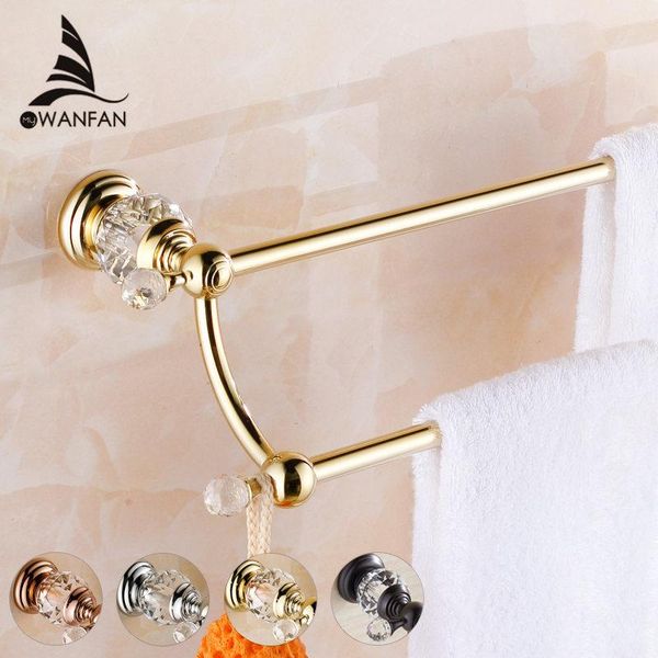 towel racks bars wall mounted double bar gold plated holder solid brass & crystal rack vintage made golden hk-22
towel racks bars wall mounted double bar gold plated holder solid brass & crystal rack vintage made golden hk-22
