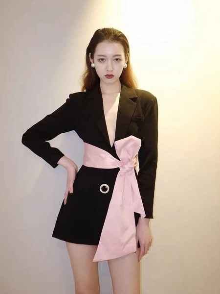 women's suits & blazers 2021 spring women lace up backless blazer jacket ladies casual coat overcoat ddxgz2 4.25, White;black