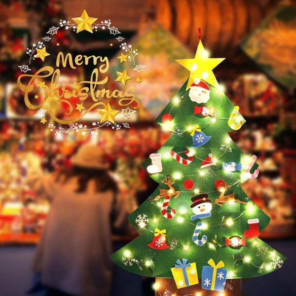 christmas decorations diy felt tree set with led string lights(5m), detachable ornaments xmas gifts for children home
christmas decorations diy felt tree set with led string lights(5m), detachable ornaments xmas gifts for children home