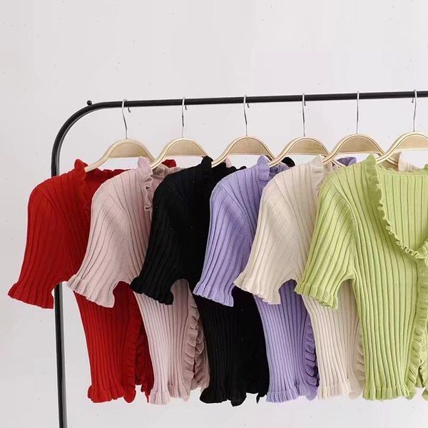 womens sweater autumn knit female women ruffle trim crop cardigan with short sleeve deep v neck casual pull femme, White;black
womens sweater autumn knit female women ruffle trim crop cardigan with short sleeve deep v neck casual pull femme, White;black