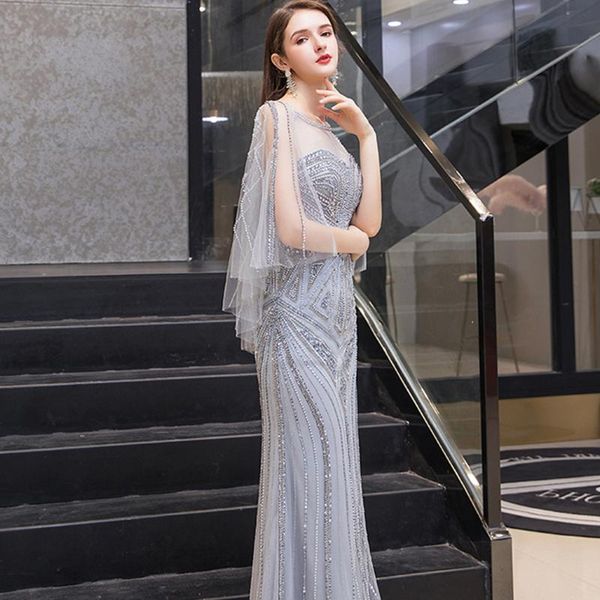 party dresses dioflyusa formal evening long dress 2021 luxury sequins noble grey temperament slim crystal engagement banquet gown, White;black
party dresses dioflyusa formal evening long dress 2021 luxury sequins noble grey temperament slim crystal engagement banquet gown, White;black