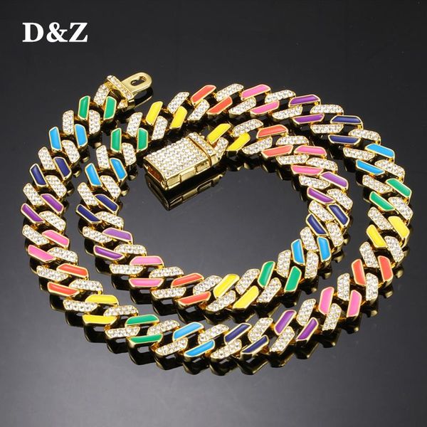 chains d&z 12mm colorful miami cuban link chain box buckle bling iced out cubic zirconia necklace with solid back for men jewelry, Silver
chains d&z 12mm colorful miami cuban link chain box buckle bling iced out cubic zirconia necklace with solid back for men jewelry, Silver