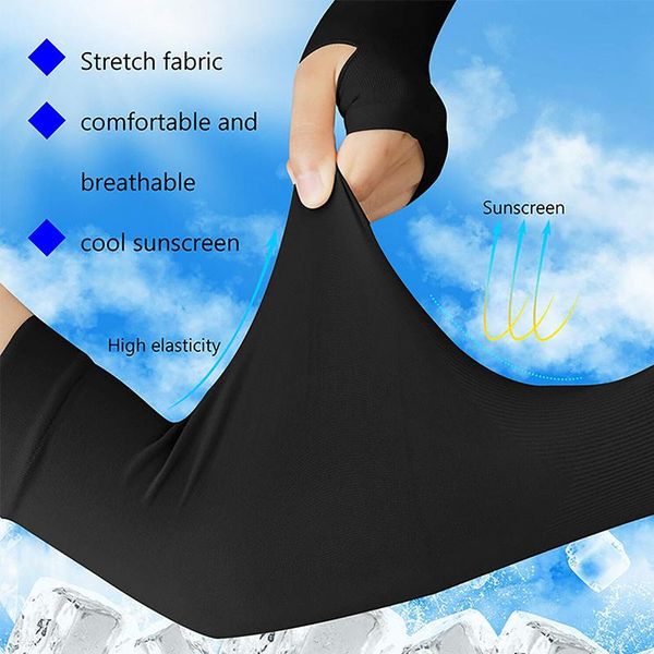pair arm cover up silk summer sleeve fashion cycling running jogging cool sport cuffs women for volleyball sun protection elbow & knee pads, Black;gray
pair arm cover up silk summer sleeve fashion cycling running jogging cool sport cuffs women for volleyball sun protection elbow & knee pads, Black;gray