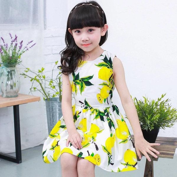 girl's dresses summer vintage lemon printed girls dress elegant kids yellow print sleeveless baby clothing 4-13 t, Red;yellow
girl's dresses summer vintage lemon printed girls dress elegant kids yellow print sleeveless baby clothing 4-13 t, Red;yellow