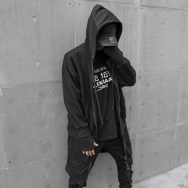 men's hoodies & sweatshirts drop autumn punk hip hop thin long hoodie multi zippers hoody male vintage gothic hooded cloak streetwear, Black
men's hoodies & sweatshirts drop autumn punk hip hop thin long hoodie multi zippers hoody male vintage gothic hooded cloak streetwear, Black